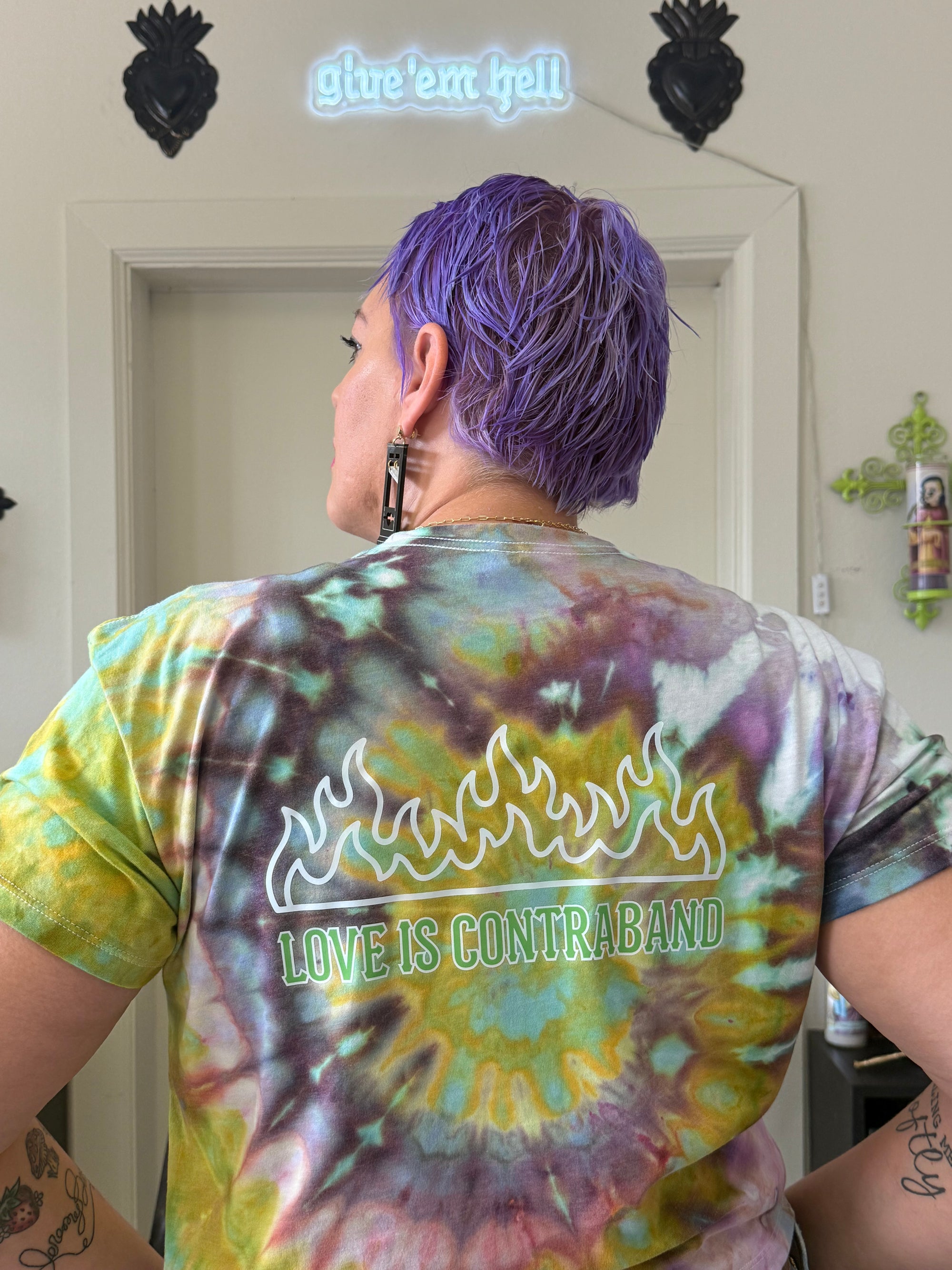 Love is Contraband Hand-Dyed Crop Top