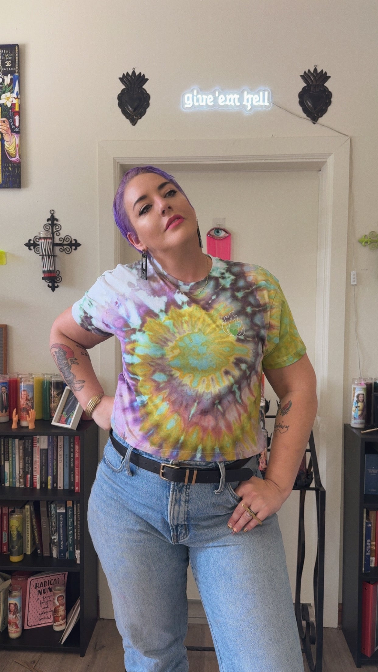 Love is Contraband Hand-Dyed Crop Top