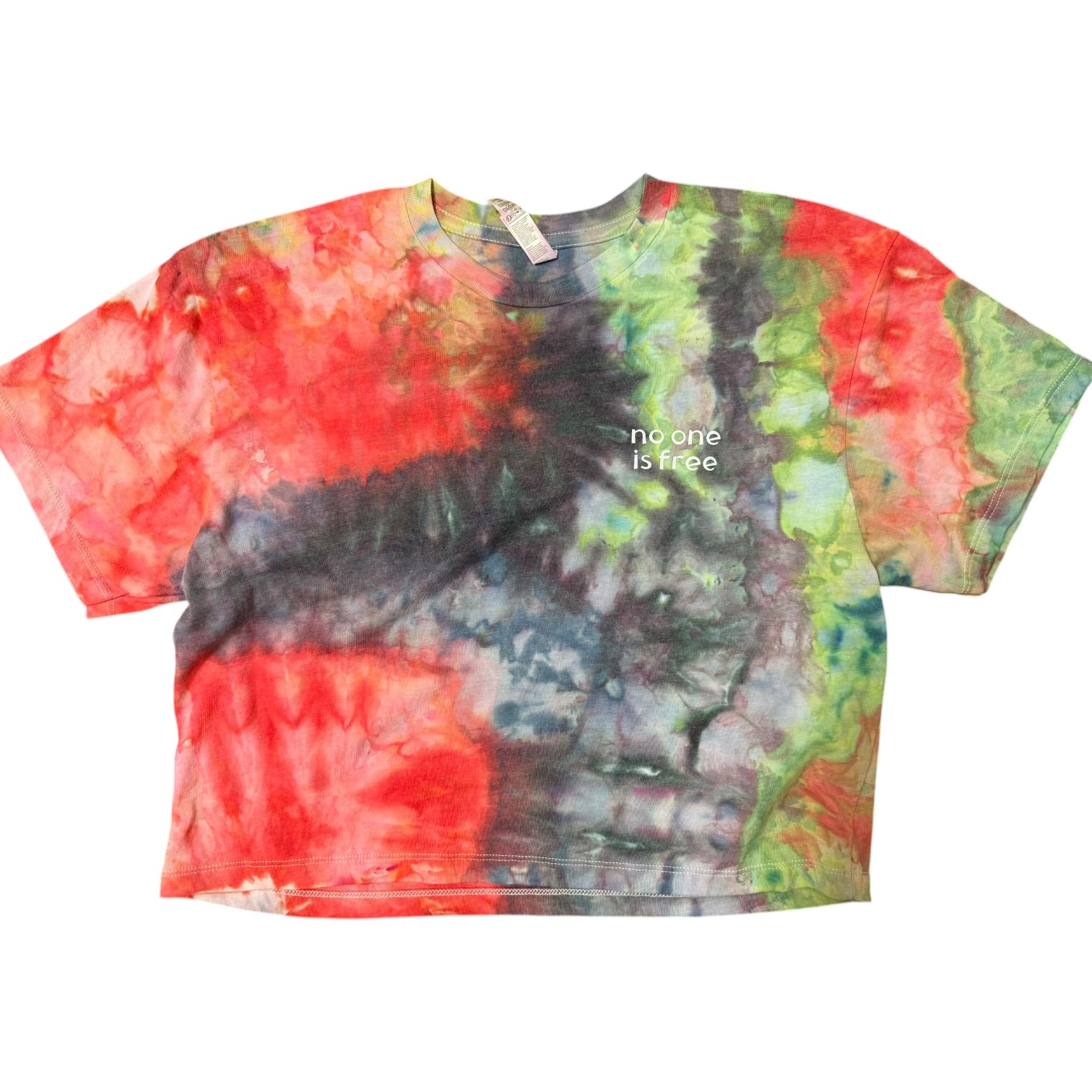 No One Is Free Hand-Dyed Crop Top