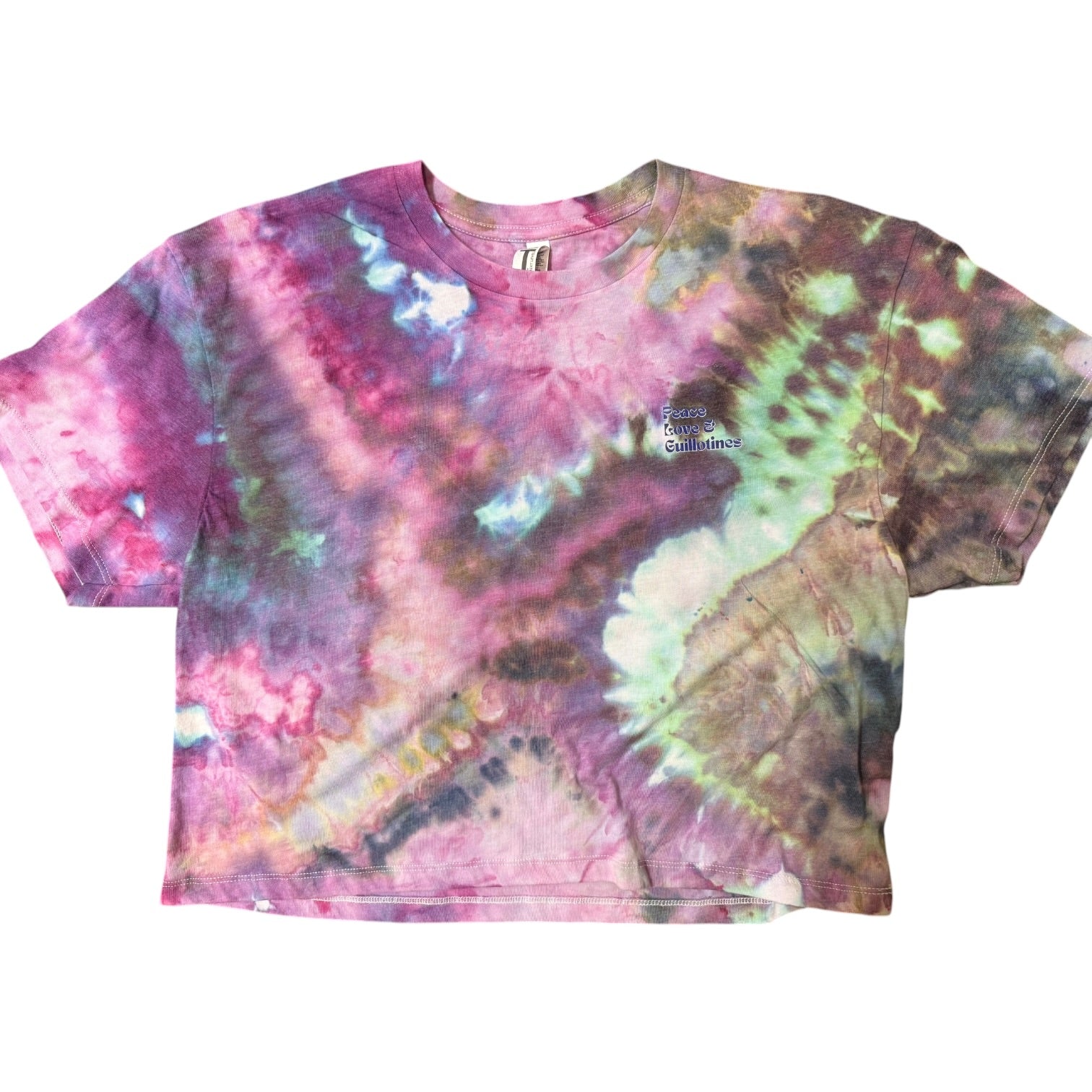Peace Love & Guillotines Hand-Dyed Crop Top