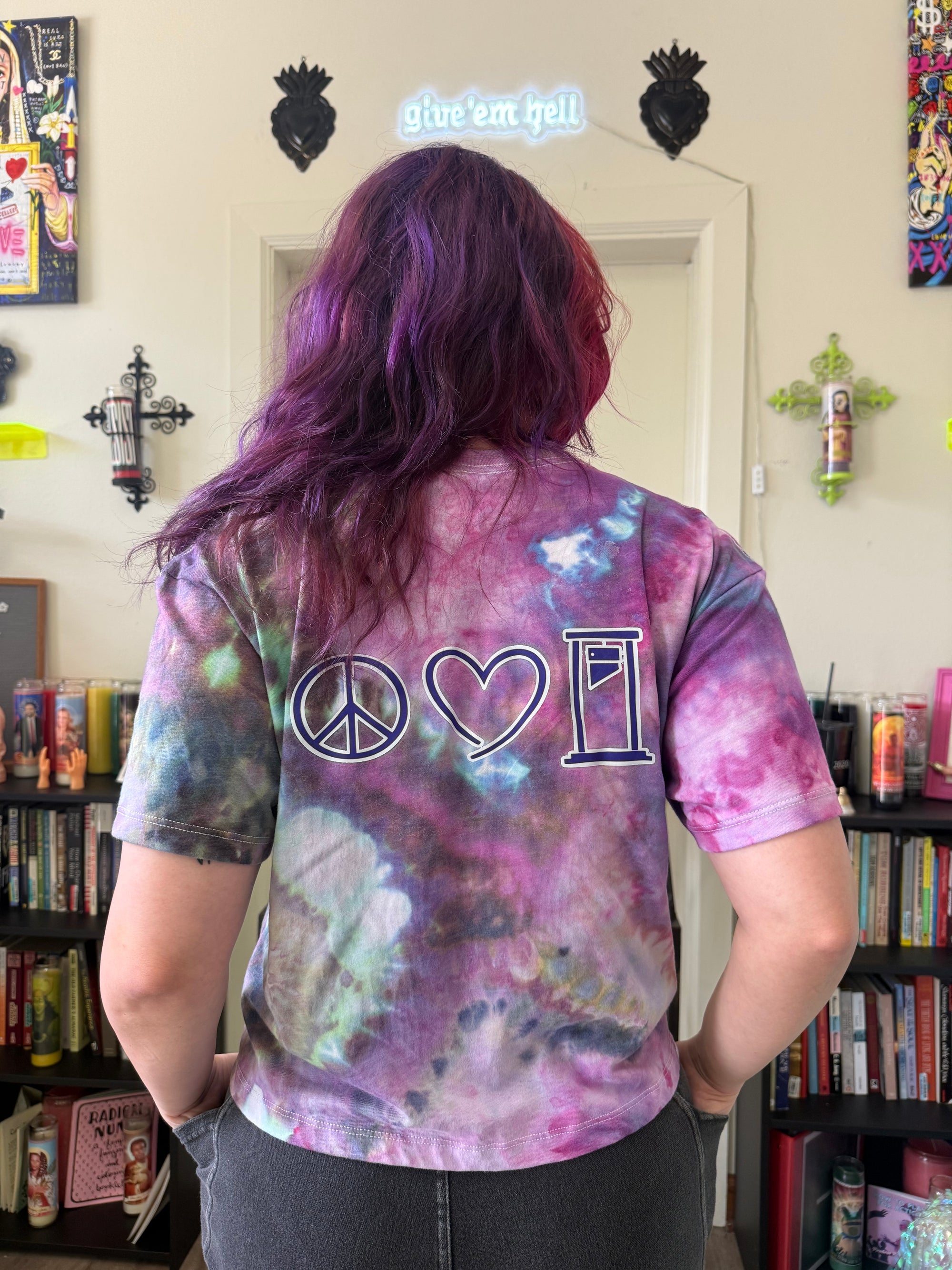 Peace Love & Guillotines Hand-Dyed Crop Top