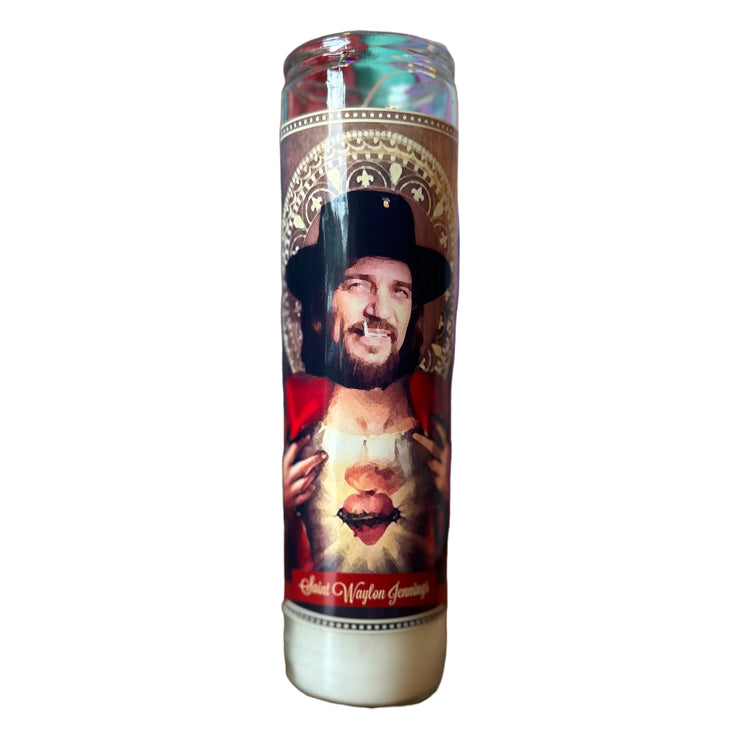 Waylon Jennings Devotional Prayer Saint Candle