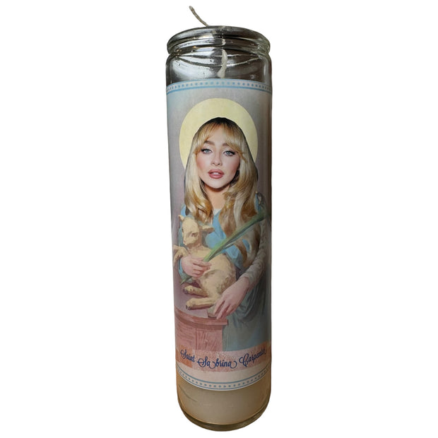 Sabrina Carpenter Devotional Prayer Saint Candle