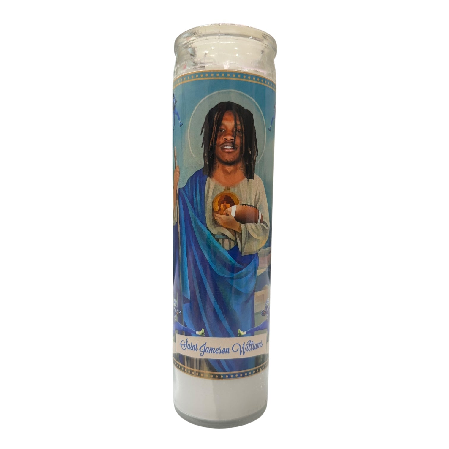 Choice of Candle from the Detroit Lions “Defend the Den" Prayer Saint Candles