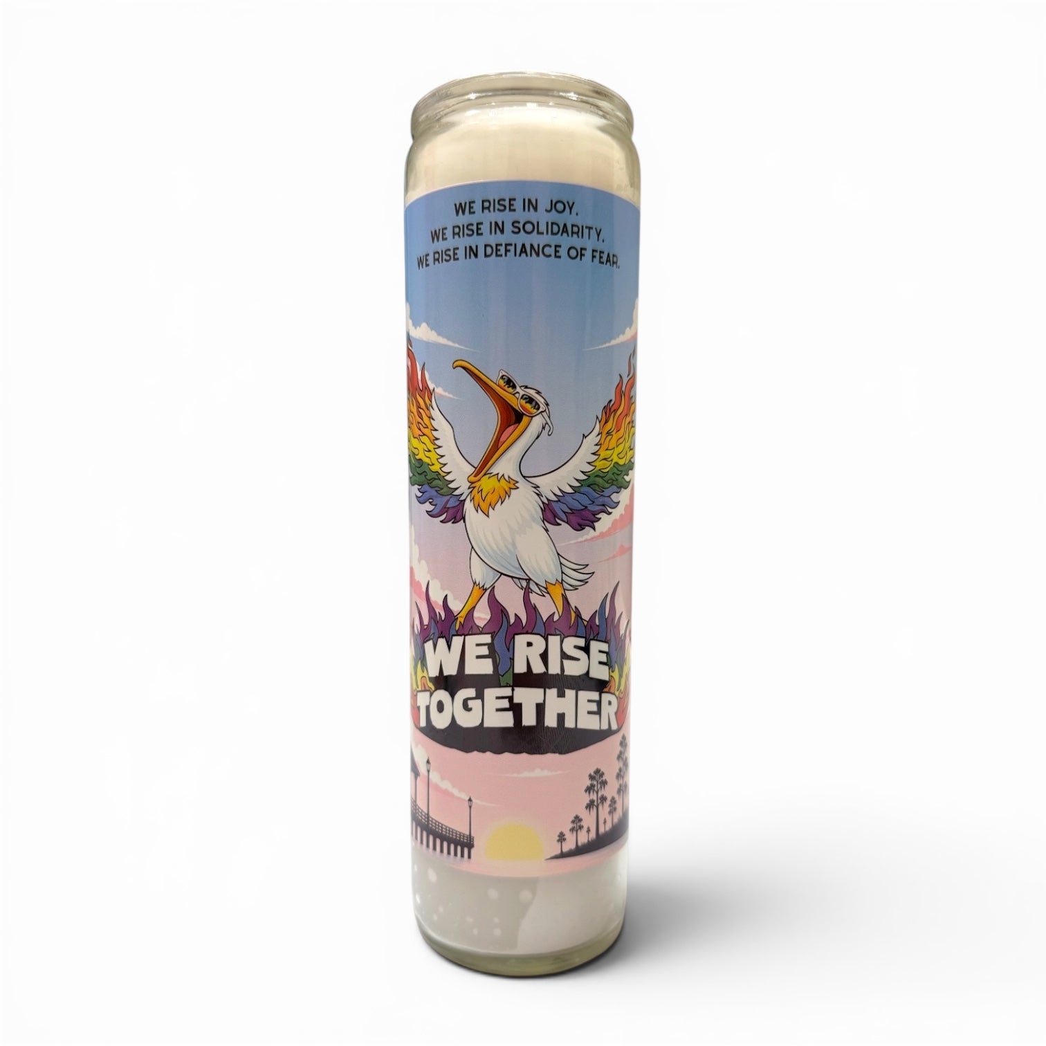 Queer Northshore 'We Rise Together' Pride Prayer Candle