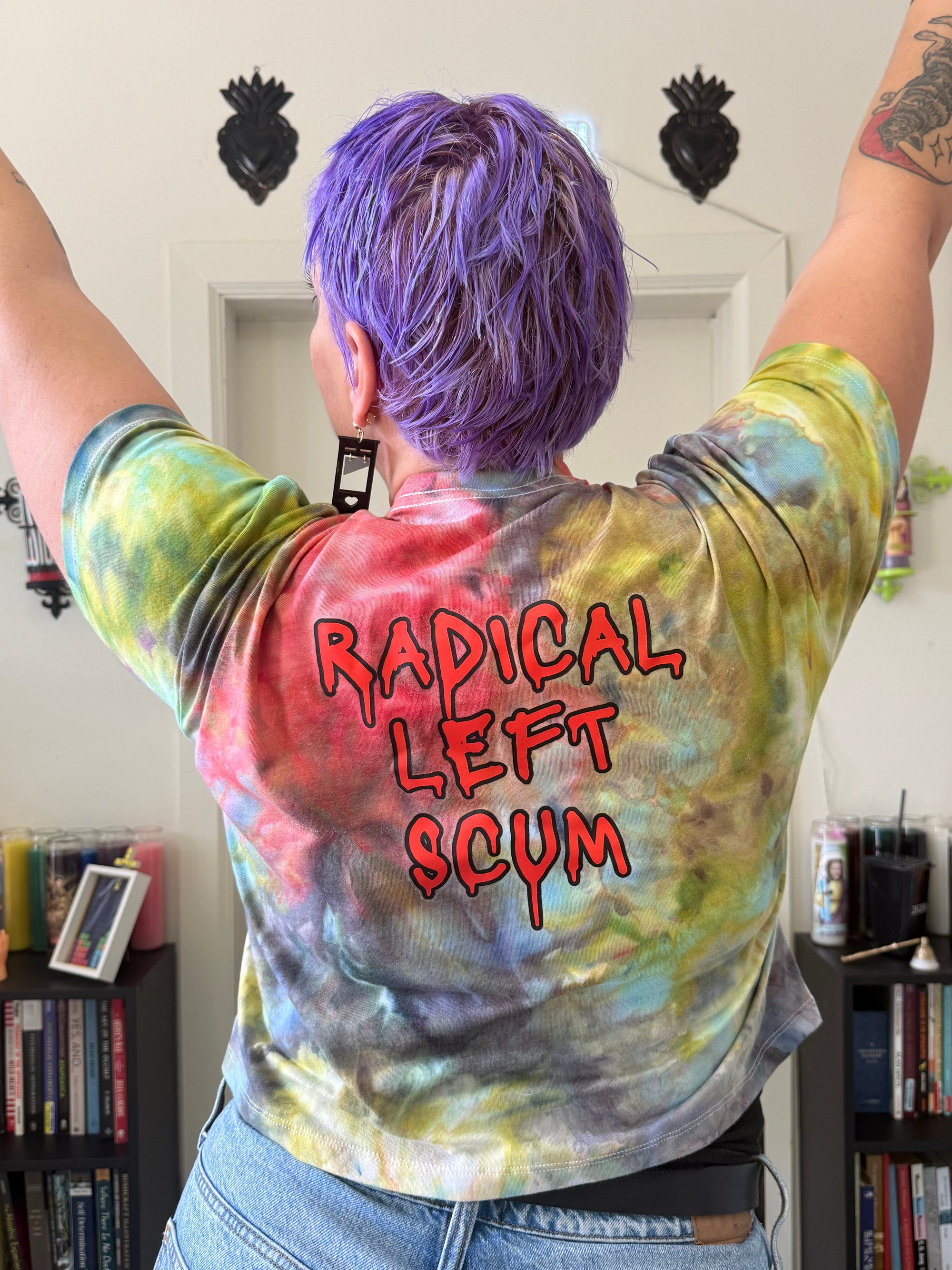 Radical Left Scum Hand-Dyed Crop Top