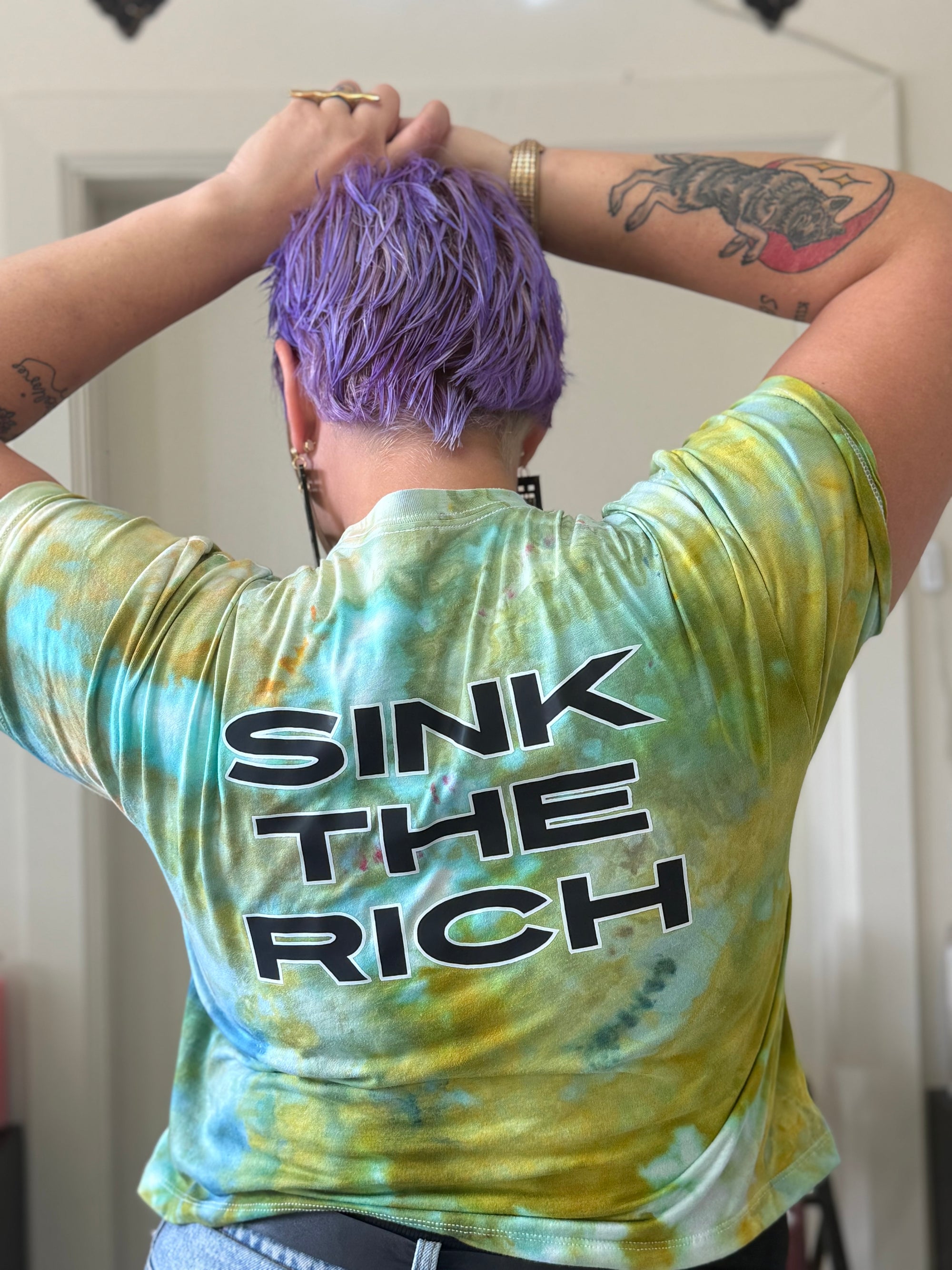 Sink The Rich Hand-Dyed Crop Top