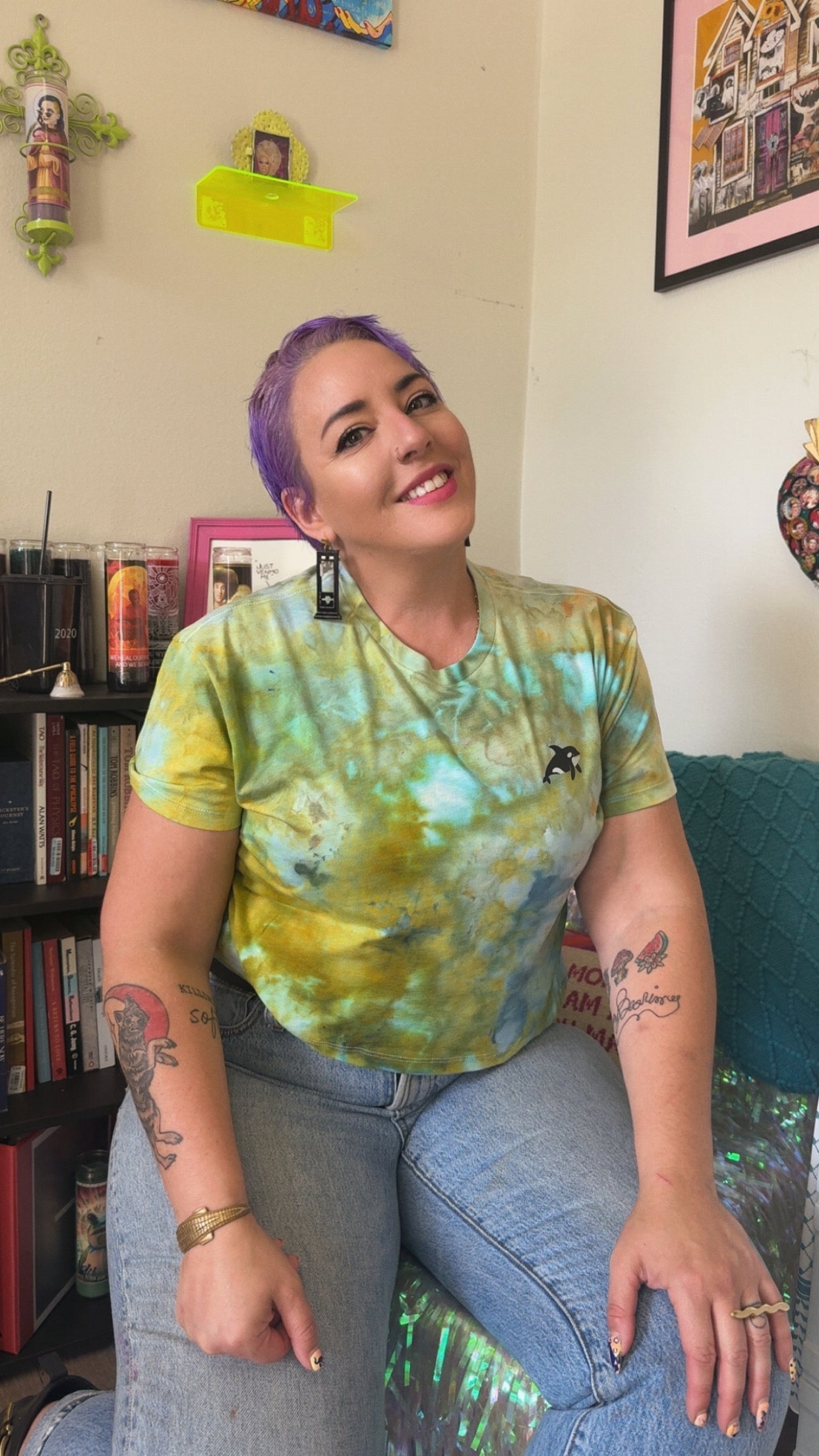 Sink The Rich Hand-Dyed Crop Top