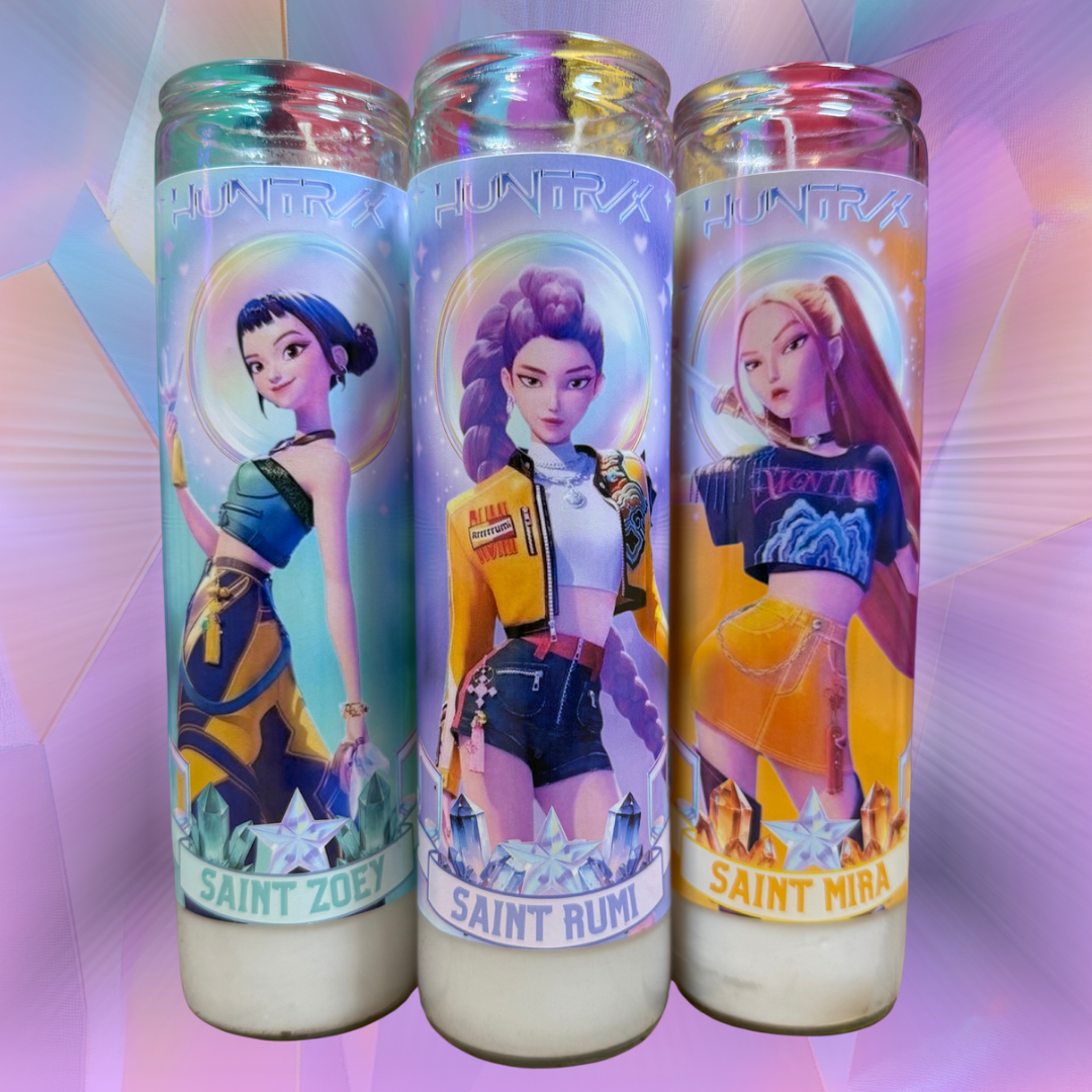 K-Pop Demon Hunters Devotional Prayer Saint Candle Set