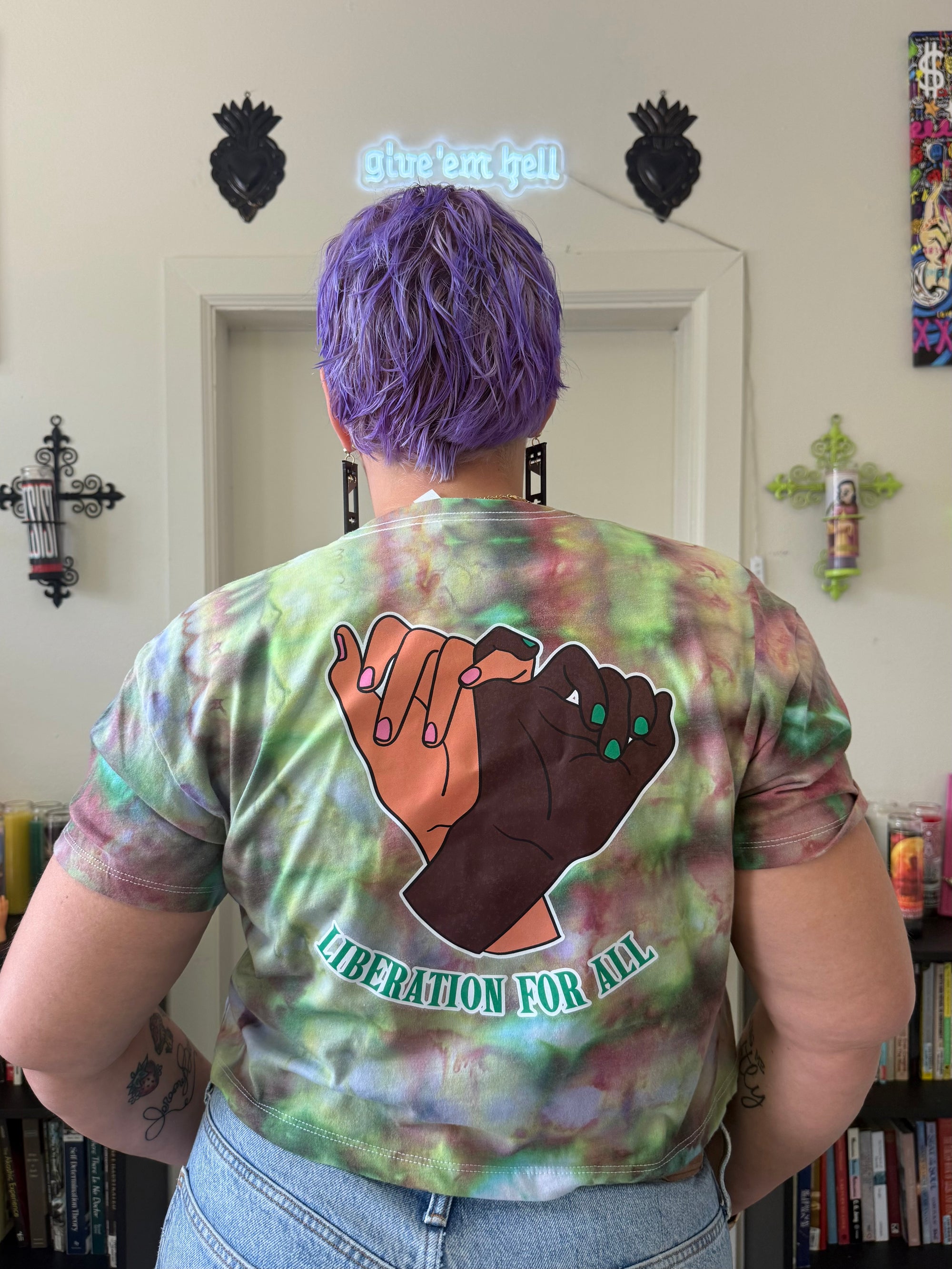 Y'allidarity Hand-Dyed Crop Top