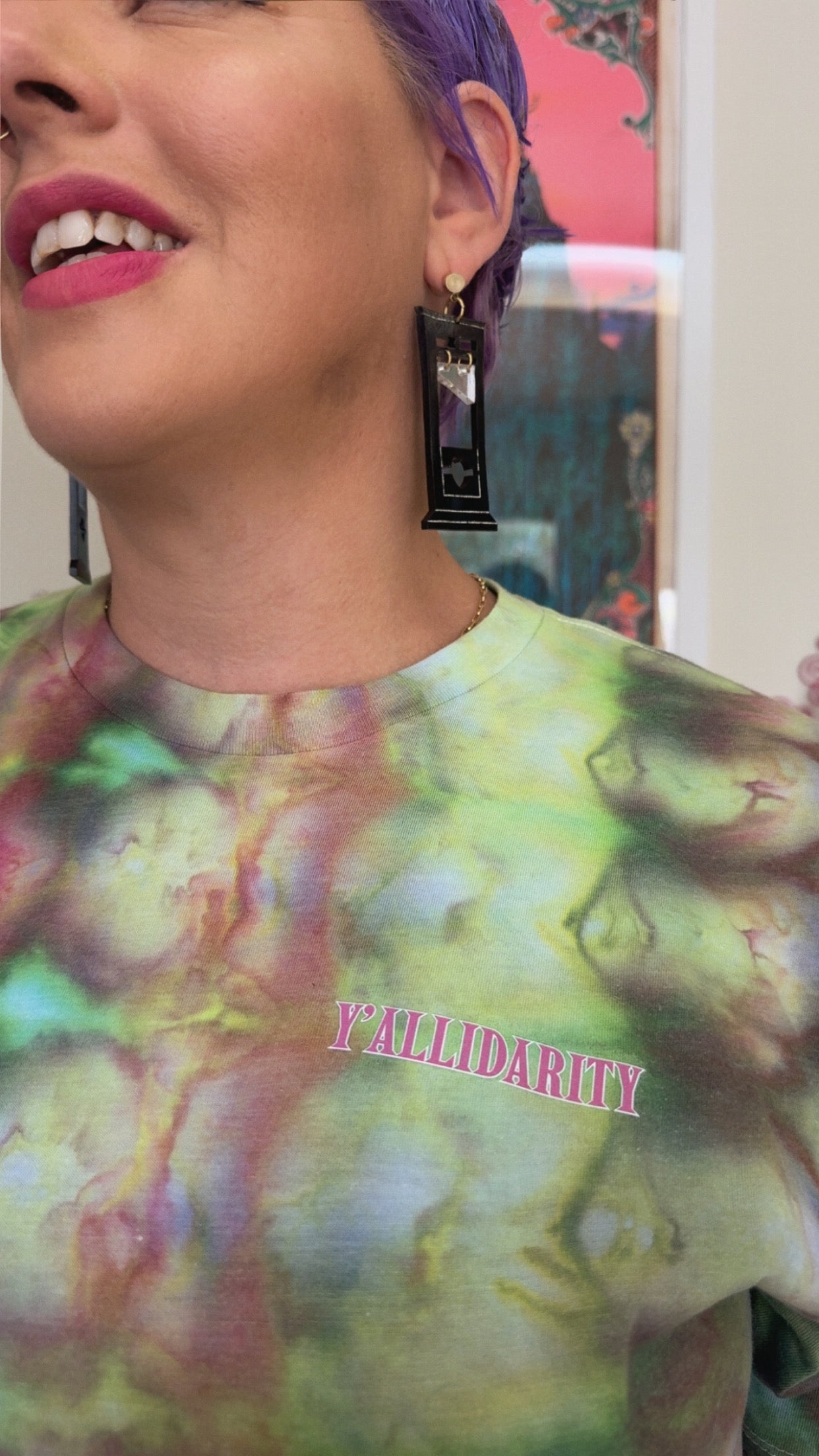 Y'allidarity Hand-Dyed Crop Top