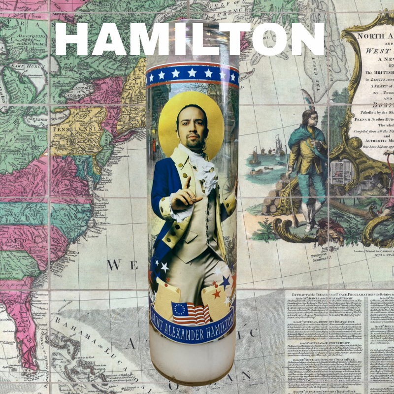 The Luminary Alexander Hamilton Lin Manuel Miranda Altar Candle