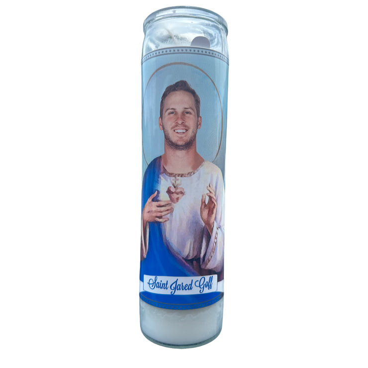 Jared Goff Devotional Prayer Saint Candle
