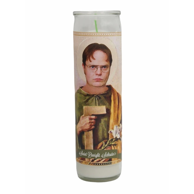 Dwight Schrute Devotional Prayer Saint Candle - Mose Mary and Me