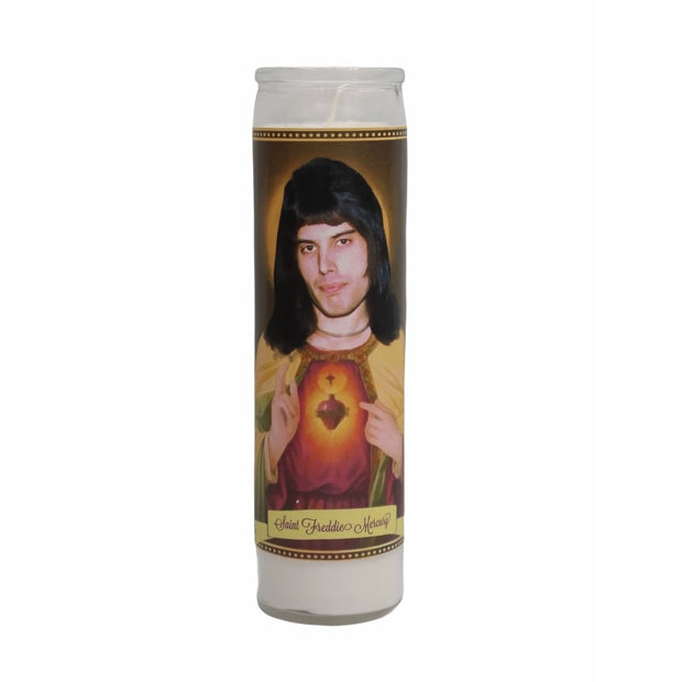 Freddie Mercury Devotional Prayer Saint Candle - Mose Mary and Me