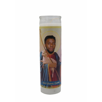 Chadwick Boseman Devotional Prayer Saint Candle - Mose Mary and Me