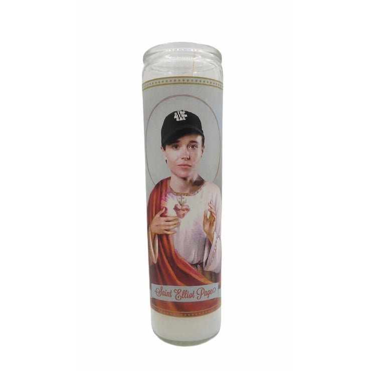 Elliot Page Devotional Prayer Saint Candle - Mose Mary and Me