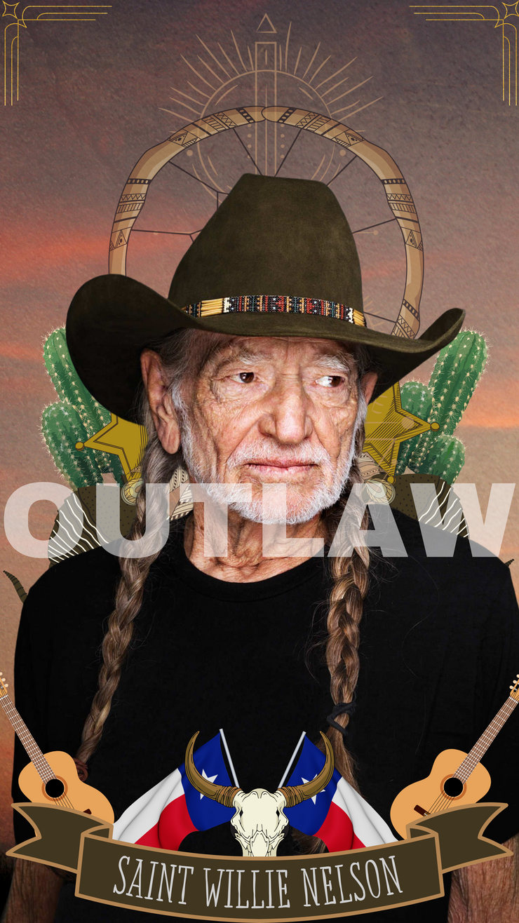 Luminary Willie Nelson Altar Candle - The Luminary and Co. 