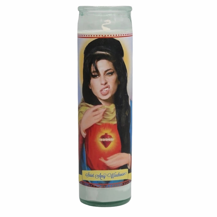 Amy Winehouse Devotional Prayer Saint Candle - Mose Mary and Me