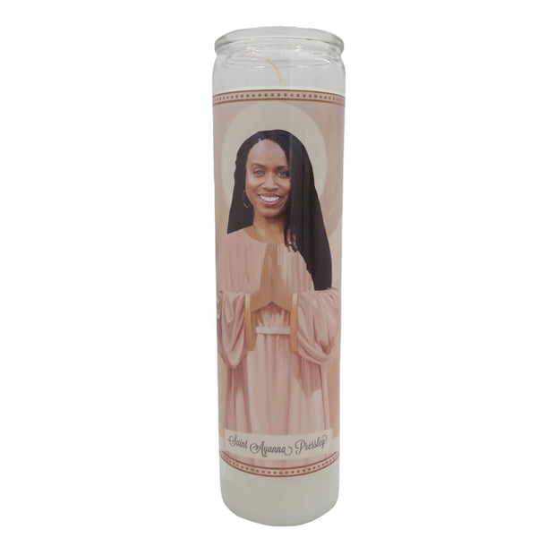 Ayanna Pressley Devotional Prayer Saint Candle - Mose Mary and Me