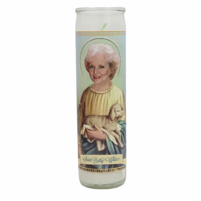 Betty White Devotional Prayer Saint Candle - Mose Mary and Me