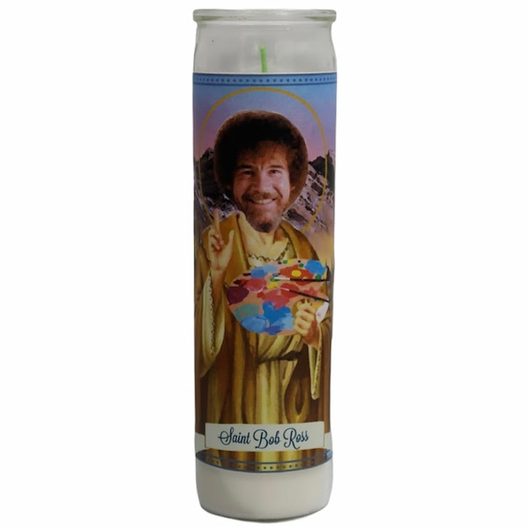 Bob Ross Devotional Prayer Saint Candle - Mose Mary and Me