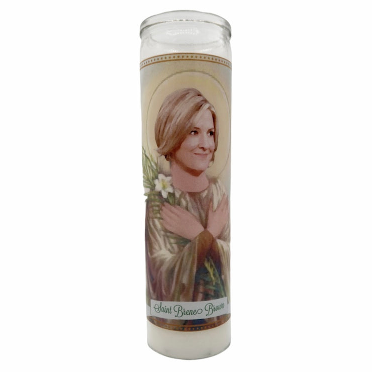 Brene Brown Devotional Prayer Saint Candle - Mose Mary and Me