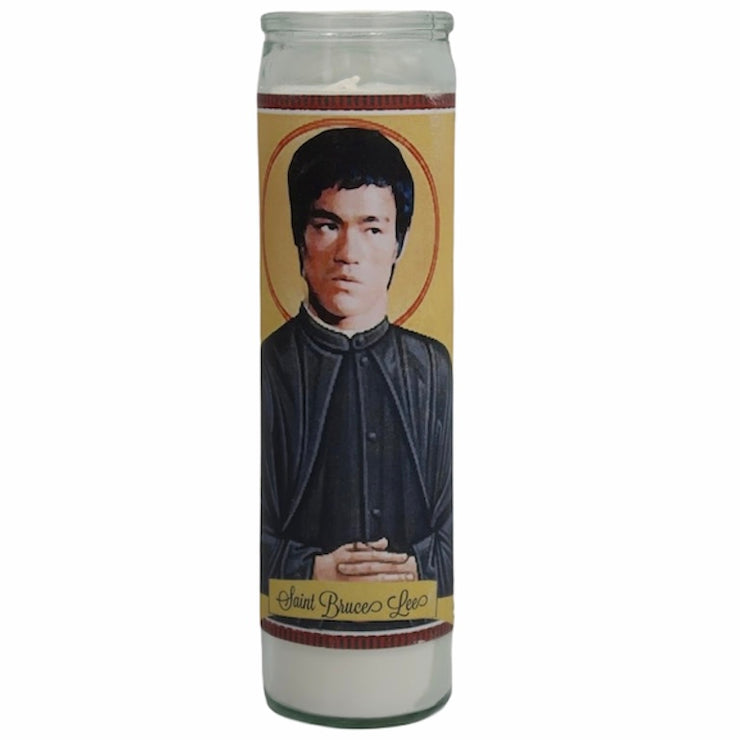 Bruce Lee Devotional Prayer Saint Candle - Mose Mary and Me