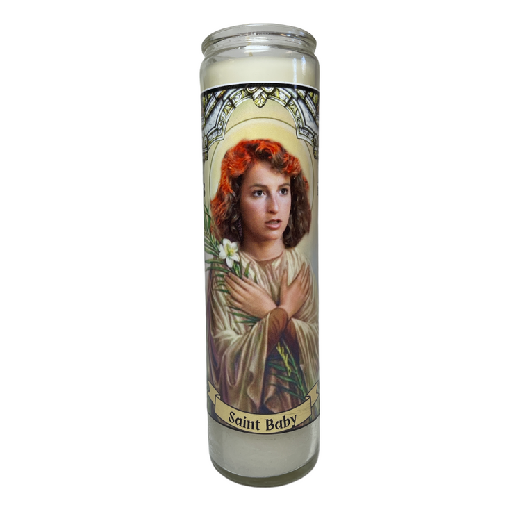 Dirty Dancing Baby Devotional Prayer Saint Candle - Mose Mary and Me