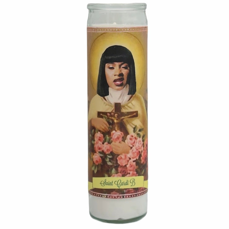 Cardi B (Version 1) Devotional Prayer Saint Candle - Mose Mary and Me