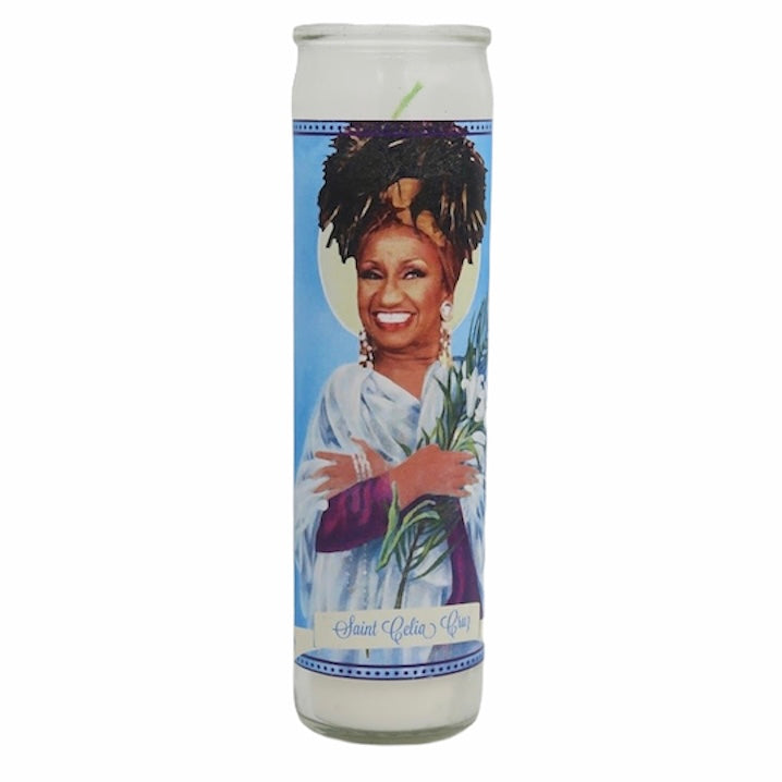 Celia Cruz Devotional Prayer Saint Candle - Mose Mary and Me