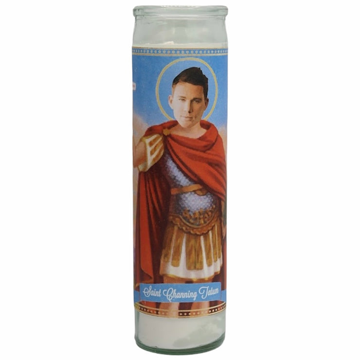 Channing Tatum Devotional Prayer Saint Candle - Mose Mary and Me