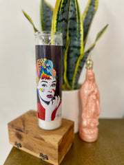 Chelsea Merrill Audrey Hepburn Devotional Prayer Saint Candle - Mose Mary and Me