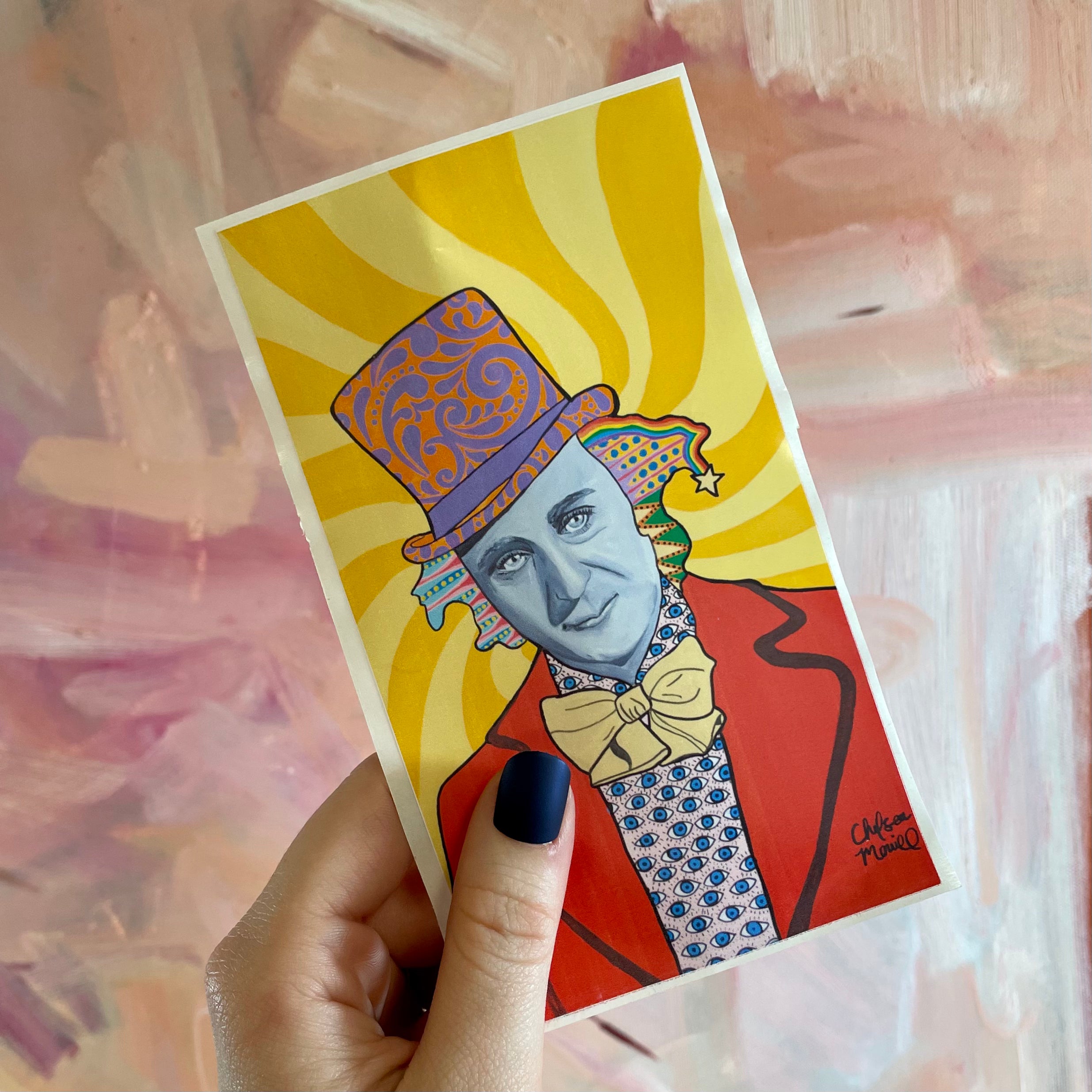 Chelsea Merrill Willy Wonka Devotional Prayer Saint Candle - Mose Mary and Me