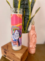 Chelsea Merrill Janis Joplin Devotional Prayer Saint Candle - Mose Mary and Me
