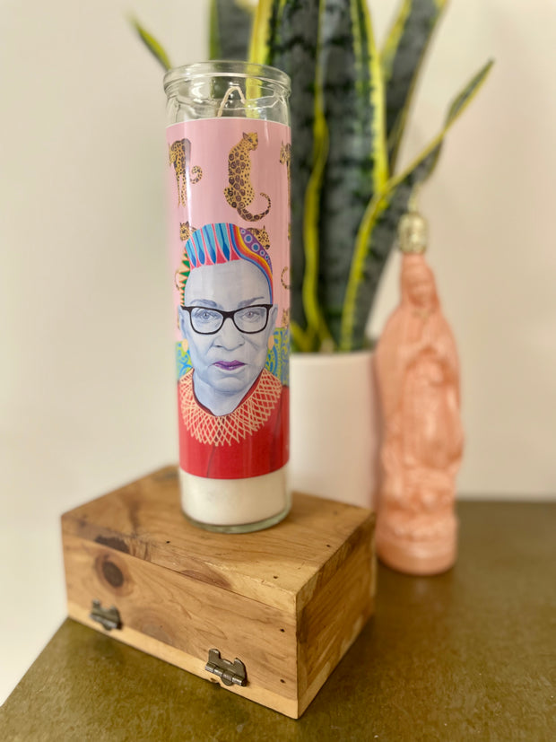 Chelsea Merrill Ruth Bader Ginsburg RBG Devotional Prayer Saint Candle - Mose Mary and Me