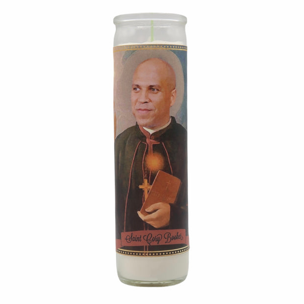 Cory Booker Devotional Prayer Saint Candle - Mose Mary and Me