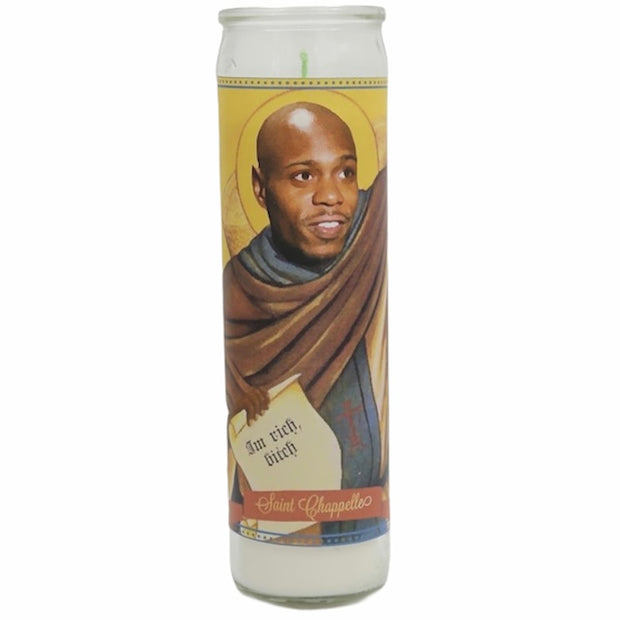 Dave Chappelle Devotional Prayer Saint Candle - Mose Mary and Me