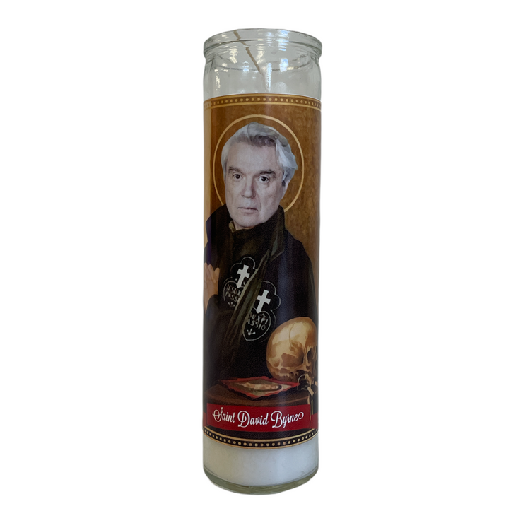 David Byrne Devotional Prayer Saint Candle - Mose Mary and Me