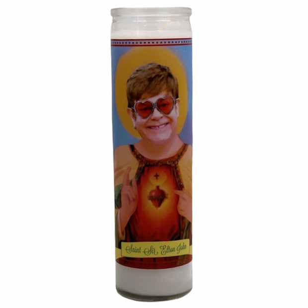 Elton John Devotional Prayer Saint Candle - Mose Mary and Me