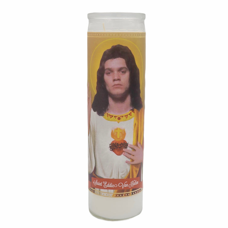 Eddie Van Halen Devotional Prayer Saint Candle - Mose Mary and Me