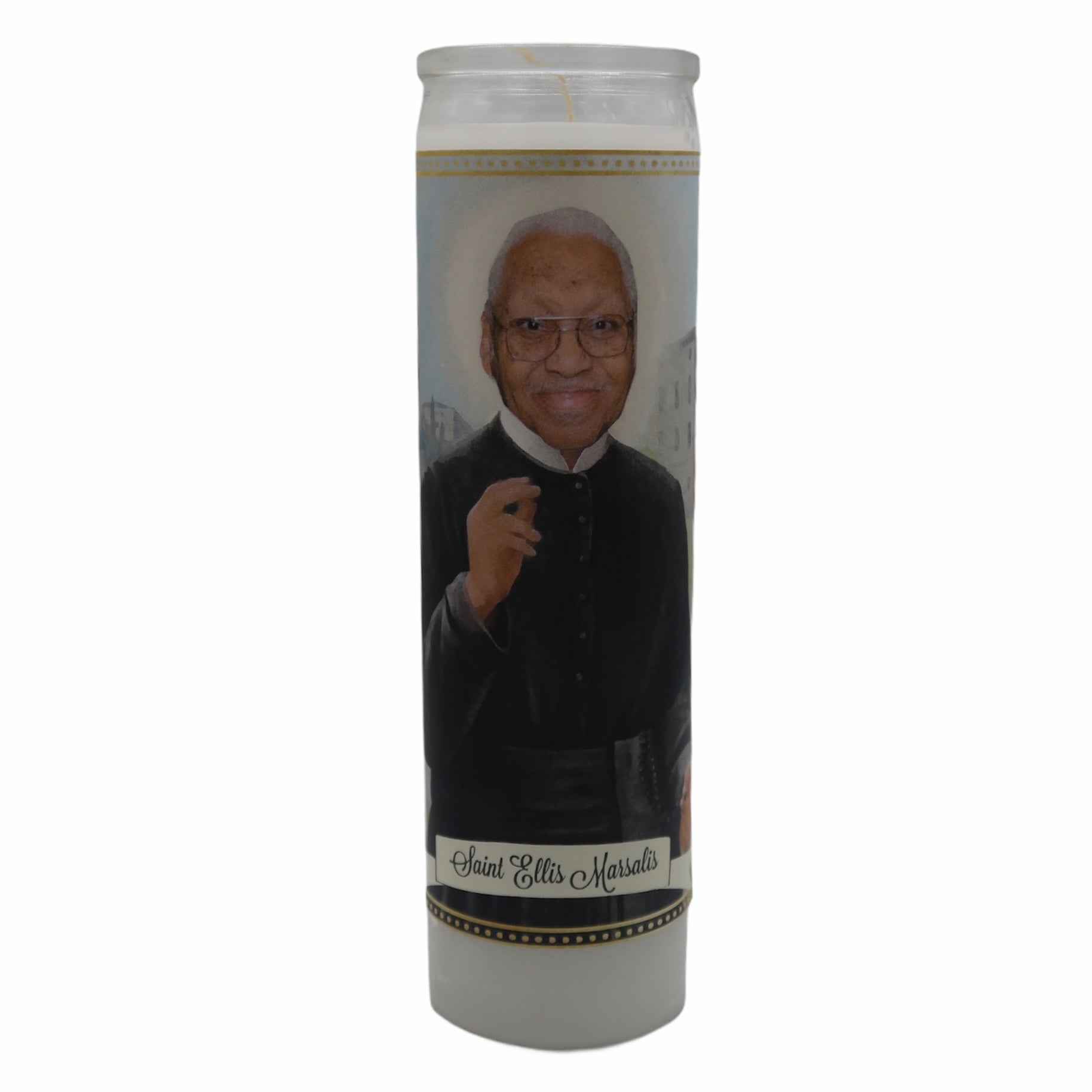 Ellis Marsalis Devotional Prayer Saint Candle - Mose Mary and Me
