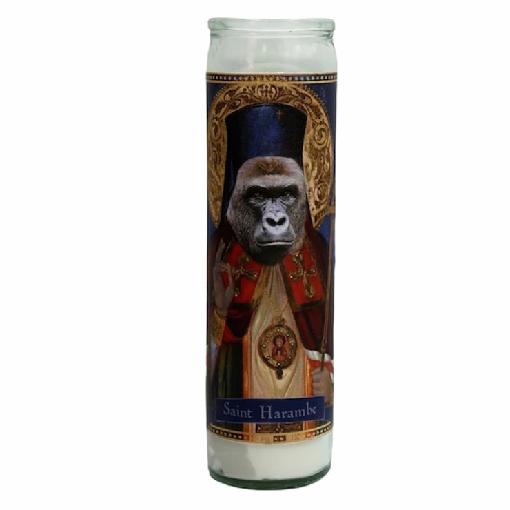 Harambe Devotional Prayer Saint Candle - Mose Mary and Me