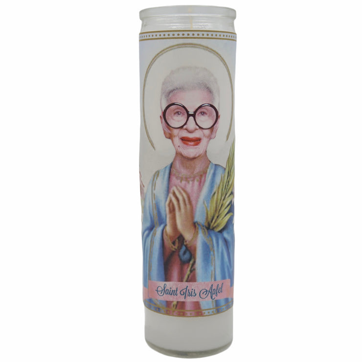 Iris Apfel Devotional Prayer Saint Candle - Mose Mary and Me