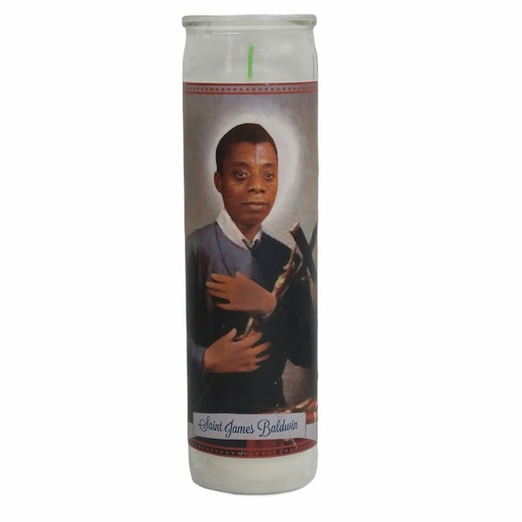 James Baldwin Devotional Prayer Saint Candle - Mose Mary and Me