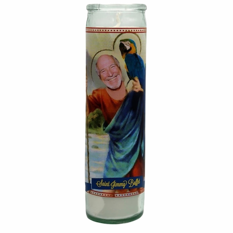 Jimmy Buffett Devotional Prayer Saint Candle - Mose Mary and Me