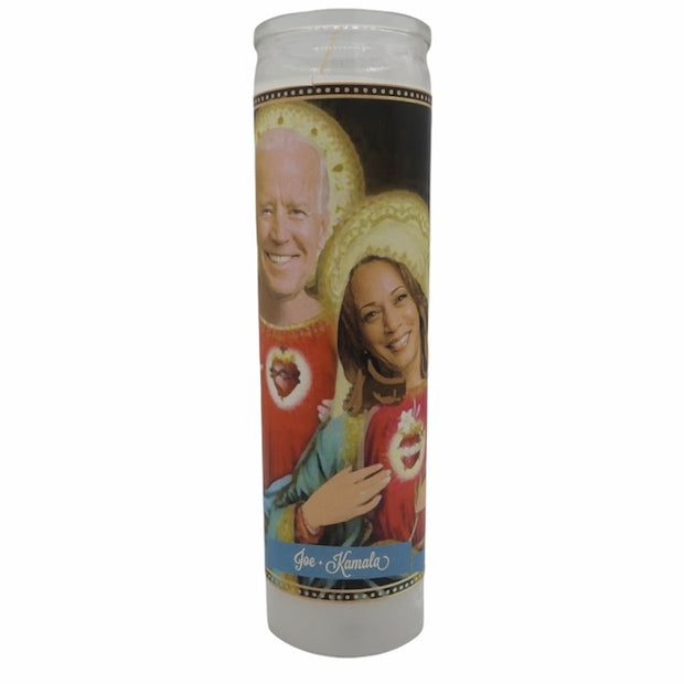 Joe Biden + Kamala Harris 2020 Devotional Prayer Saint Candle - Mose Mary and Me