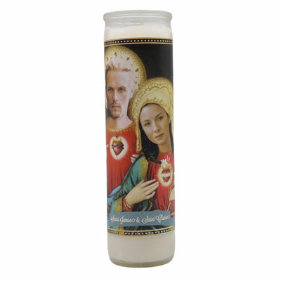 Outlander Jamie and Claire Devotional Prayer Saint Candle - Mose Mary and Me