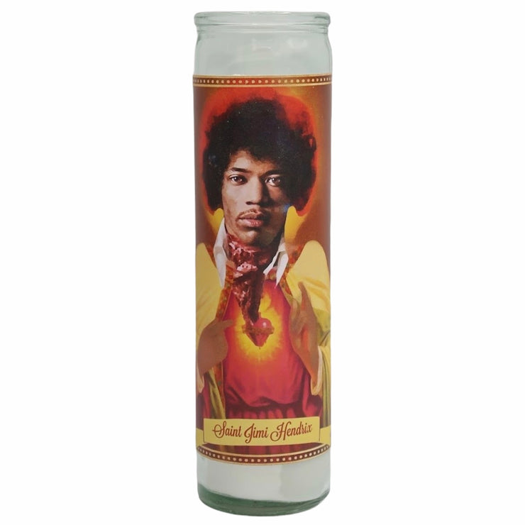 Jimi Hendrix Devotional Prayer Saint Candle - Mose Mary and Me