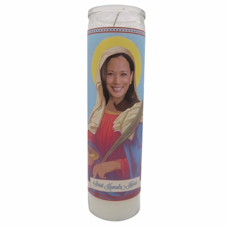 Kamala Harris Devotional Prayer Saint Candle - Mose Mary and Me
